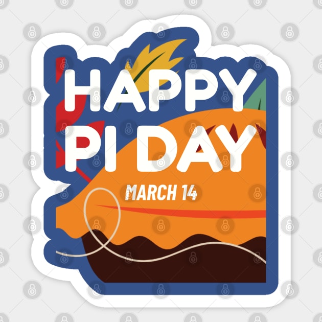 Happy Pi Day March 14 Sticker by DPattonPD